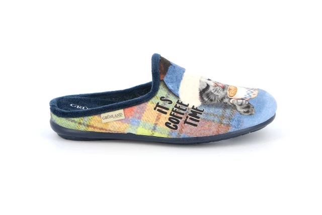 Ciabatta con stampa cartoon | FAYE CI2547 - BLU | Grünland