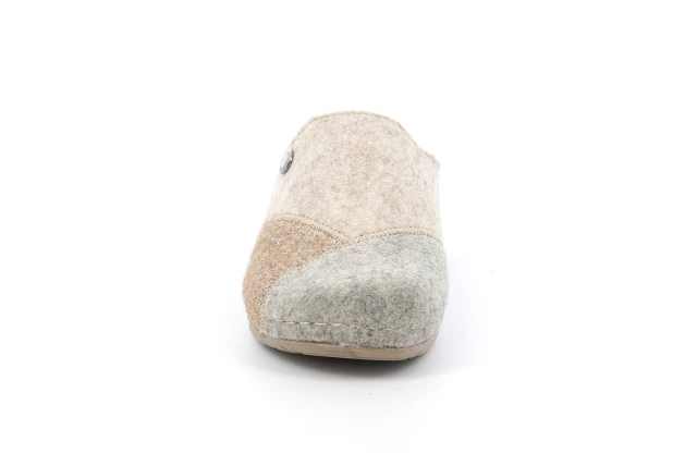 Ciabatta donna con plantare morbido | PRAU CI2633 - BEIGE-MULTI | Grünland