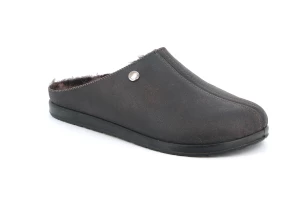 Sabot uomo in finta pelliccia | PONE CE0267 - testa di moro