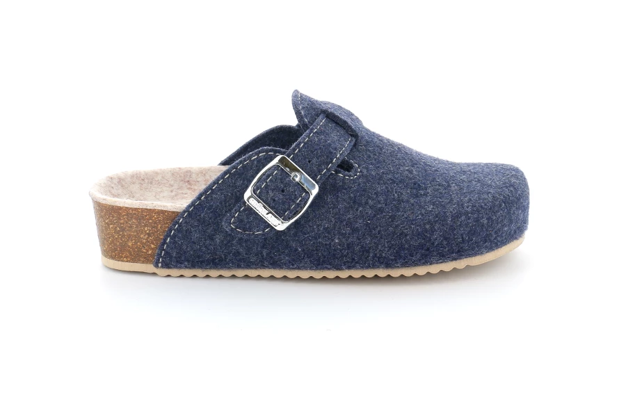 Ciabatta green con fibbia | LIRA CB2585 - BLU-MARMO | Grünland