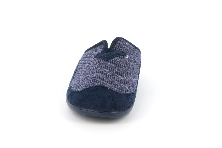 Ciabatta da uomo in maglia e feltro | GAFO CI2665 - BLU | Grünland