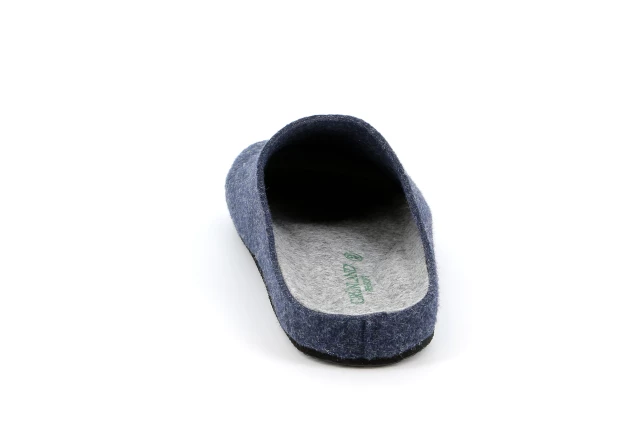 Ciabatta da uomo in feltro | EURO CB2209 - BLU-CENERE | Grünland