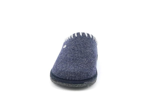 Filzpantoffel mit kontrastierenden Fäden CI2937 - BLU-GRIGIO | Grünland