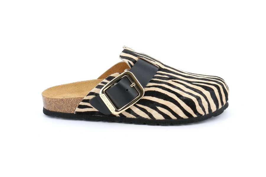Ciabatta fantasia animalier | SARA CB3095 - NERO-MULTI | Grünland