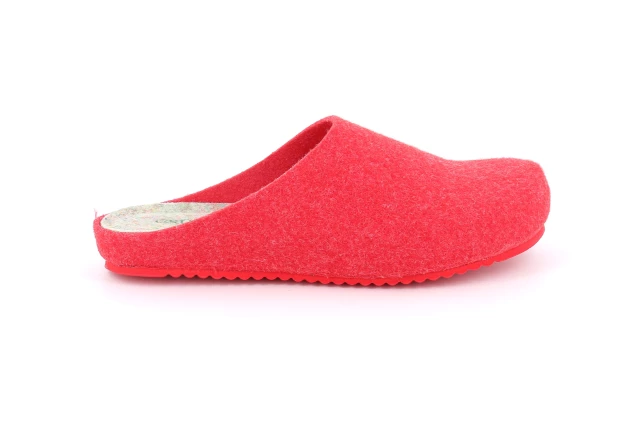 Two-tone felt slipper | EURO CB2207 - CILIEGIA-PIETRA | Grünland